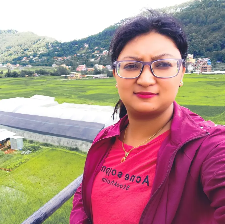 Portrait of Sabina Manandhar, Senior Plant Breeder & Production Head at Sarba Shrestha Seeds